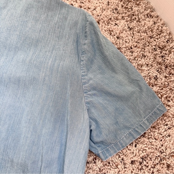 💙 Vintage JM Collection Butterfly Embroidered Chambray Shirt Women’s Size 16W - Picture 14 of 16